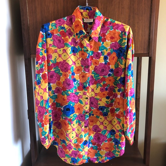 vintage • gold label Victoria Secret silk top - Picture 1 of 5